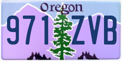 OR license plate 971ZVB