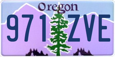 OR license plate 971ZVE