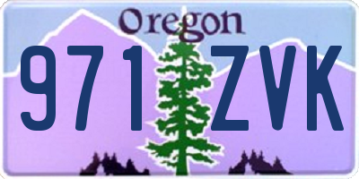 OR license plate 971ZVK