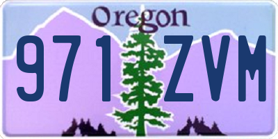 OR license plate 971ZVM