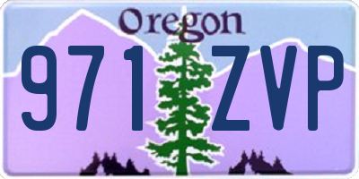 OR license plate 971ZVP