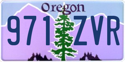 OR license plate 971ZVR