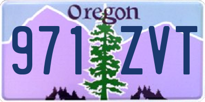 OR license plate 971ZVT