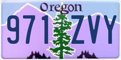 OR license plate 971ZVY