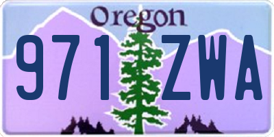 OR license plate 971ZWA
