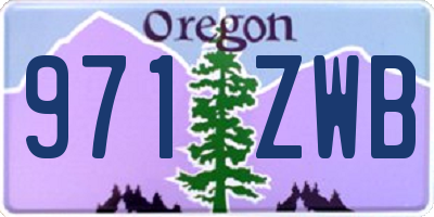 OR license plate 971ZWB