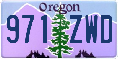 OR license plate 971ZWD