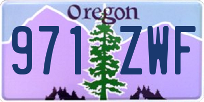 OR license plate 971ZWF