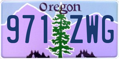 OR license plate 971ZWG