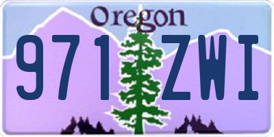 OR license plate 971ZWI