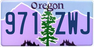 OR license plate 971ZWJ