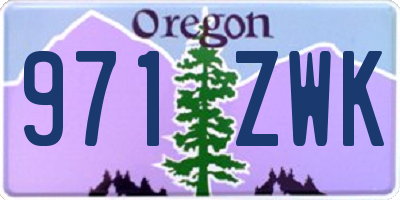 OR license plate 971ZWK