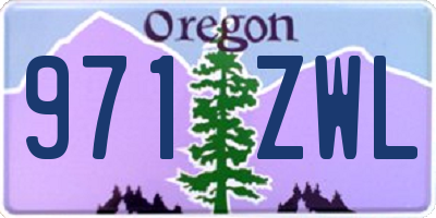 OR license plate 971ZWL