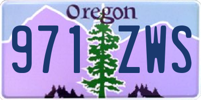 OR license plate 971ZWS