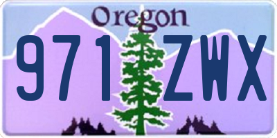 OR license plate 971ZWX