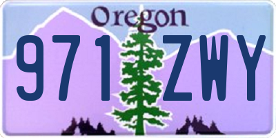 OR license plate 971ZWY