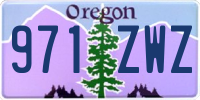 OR license plate 971ZWZ