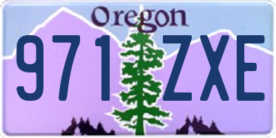 OR license plate 971ZXE