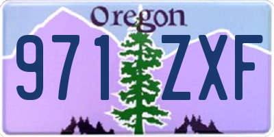 OR license plate 971ZXF