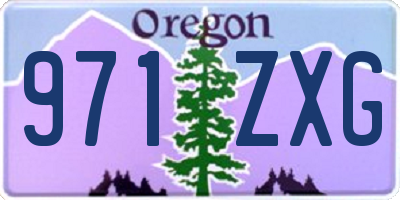 OR license plate 971ZXG