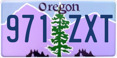 OR license plate 971ZXT