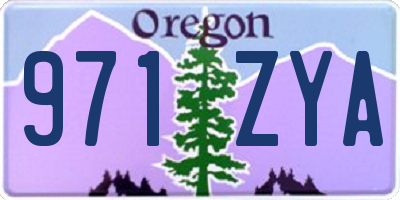 OR license plate 971ZYA