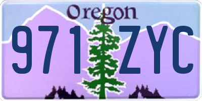 OR license plate 971ZYC