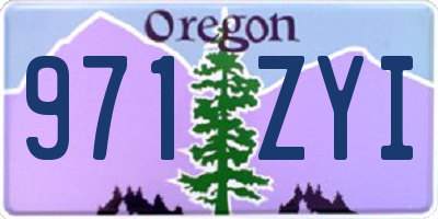 OR license plate 971ZYI