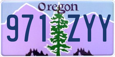 OR license plate 971ZYY