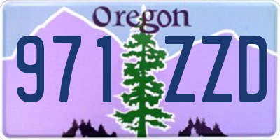 OR license plate 971ZZD