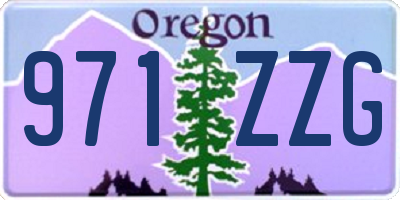 OR license plate 971ZZG