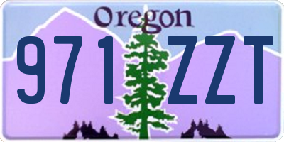 OR license plate 971ZZT