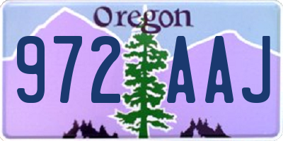 OR license plate 972AAJ