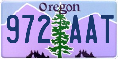 OR license plate 972AAT