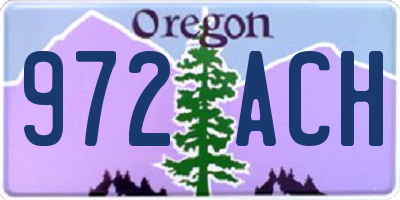 OR license plate 972ACH