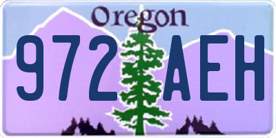 OR license plate 972AEH