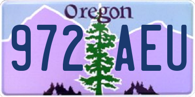 OR license plate 972AEU