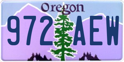 OR license plate 972AEW