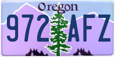 OR license plate 972AFZ
