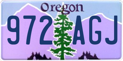 OR license plate 972AGJ