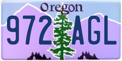 OR license plate 972AGL