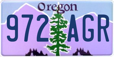 OR license plate 972AGR