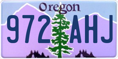 OR license plate 972AHJ