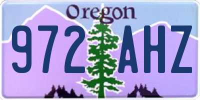 OR license plate 972AHZ