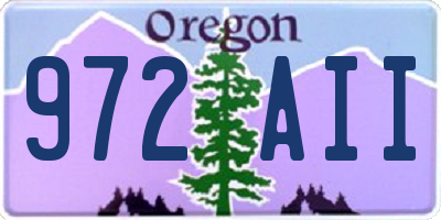 OR license plate 972AII