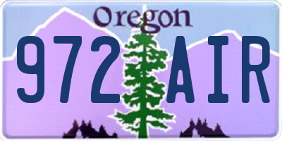 OR license plate 972AIR