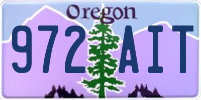 OR license plate 972AIT