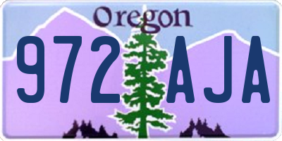 OR license plate 972AJA
