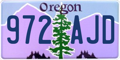 OR license plate 972AJD