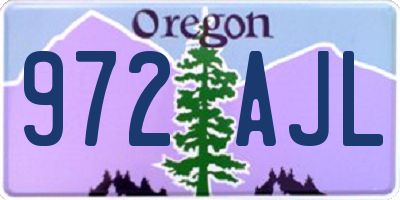 OR license plate 972AJL